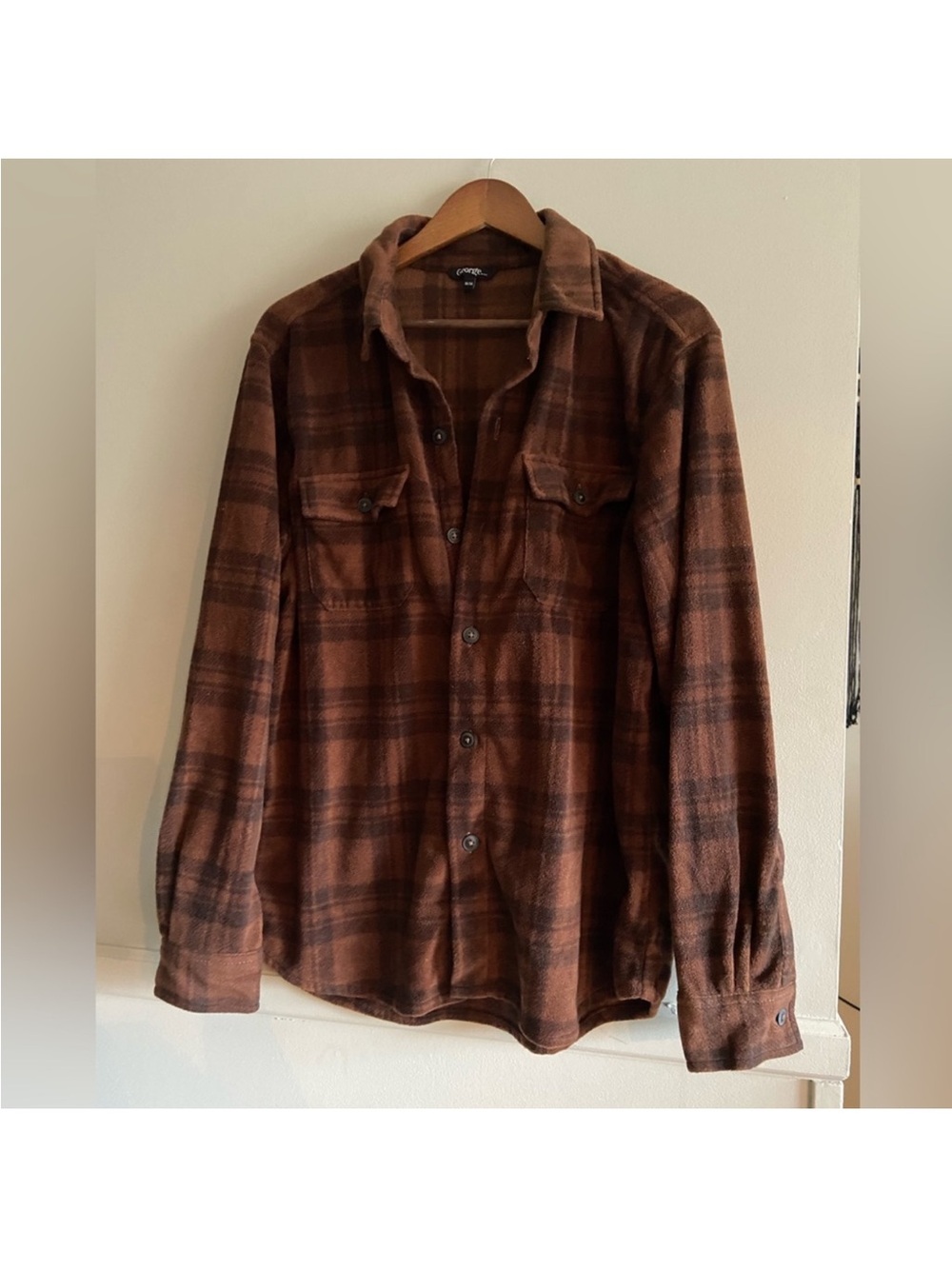 ☀️ George ☀️ fleece button up shirt